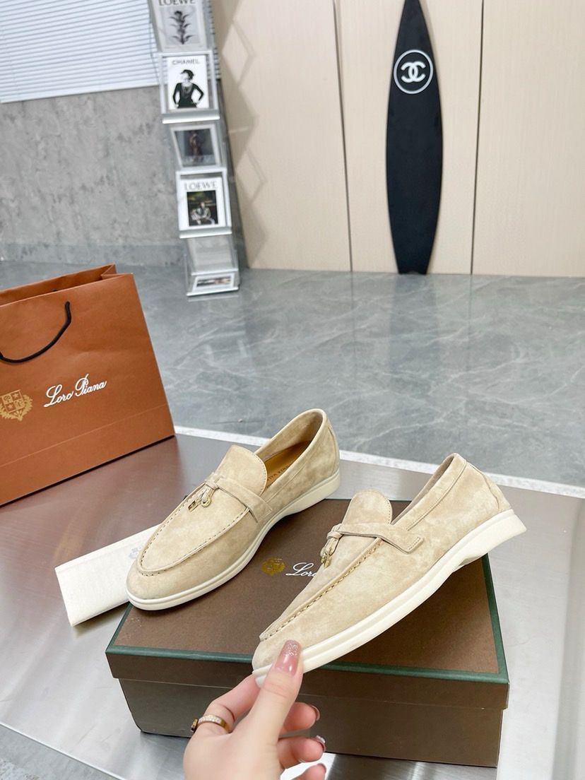 Loro Piana Summer Charms Walk Loafer Himalaya