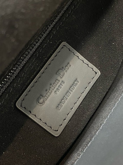 Christian Dior Black Ultra Matte Medium Lady Dior Bag