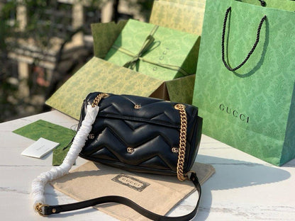 Gucci Marmont shoulder bag black studded