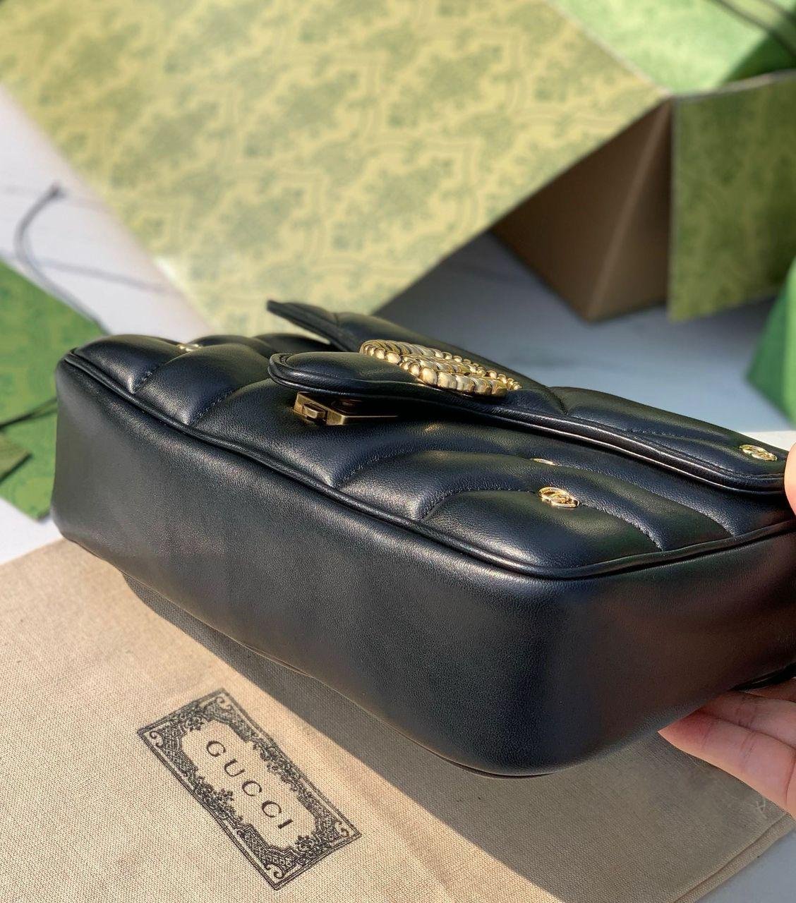 Gucci Marmont shoulder bag black studded