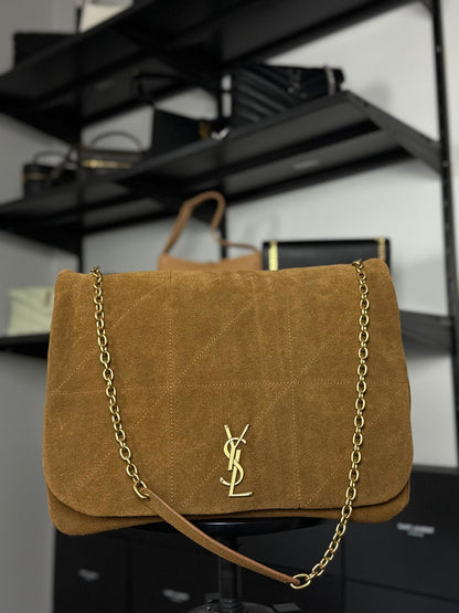YSL Jamie 4.3 smeđa brušena koža