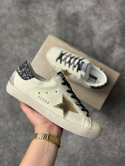 Golden Goose Gold Star / Black Glitter