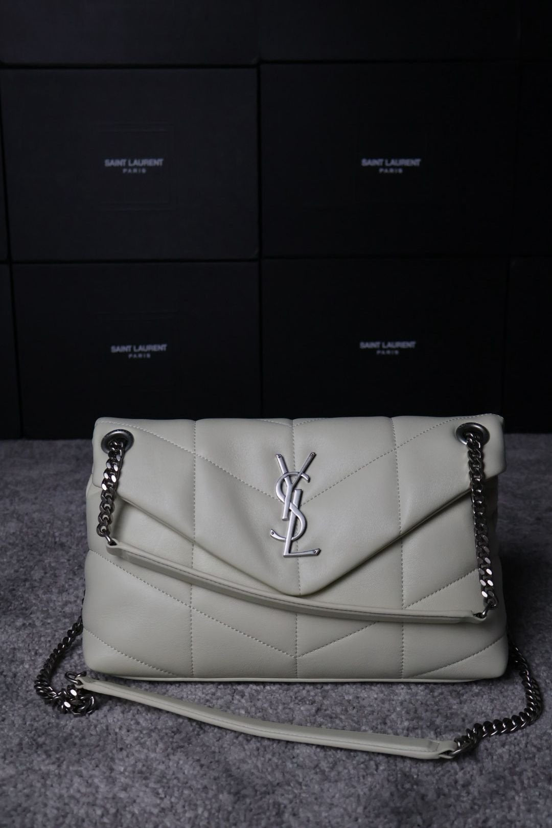 YSL Saint Laurent LouLou White