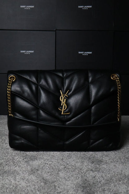 YSL Saint Laurent LouLou Puffer Black small