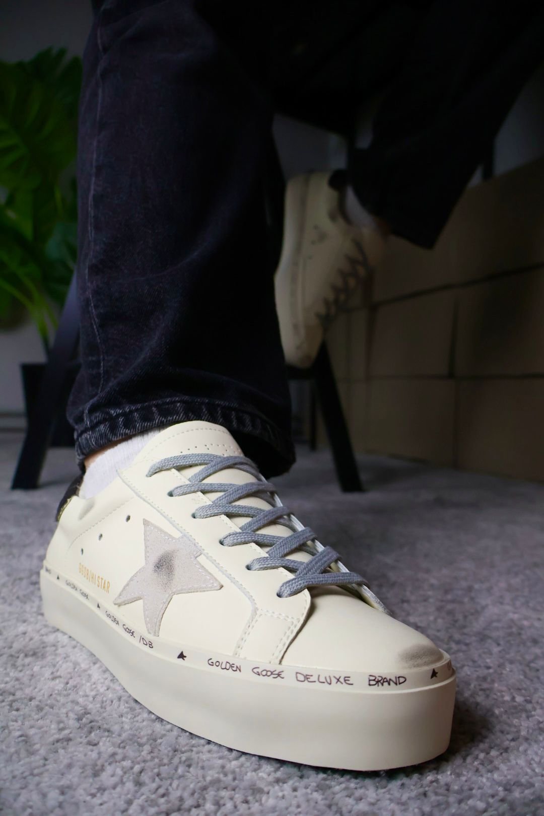 Golden Goose White/ Pink Back / Grey/ Light Blue laces