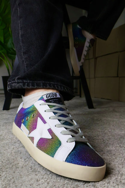 Golden Goose Rainbow Blue / White Star