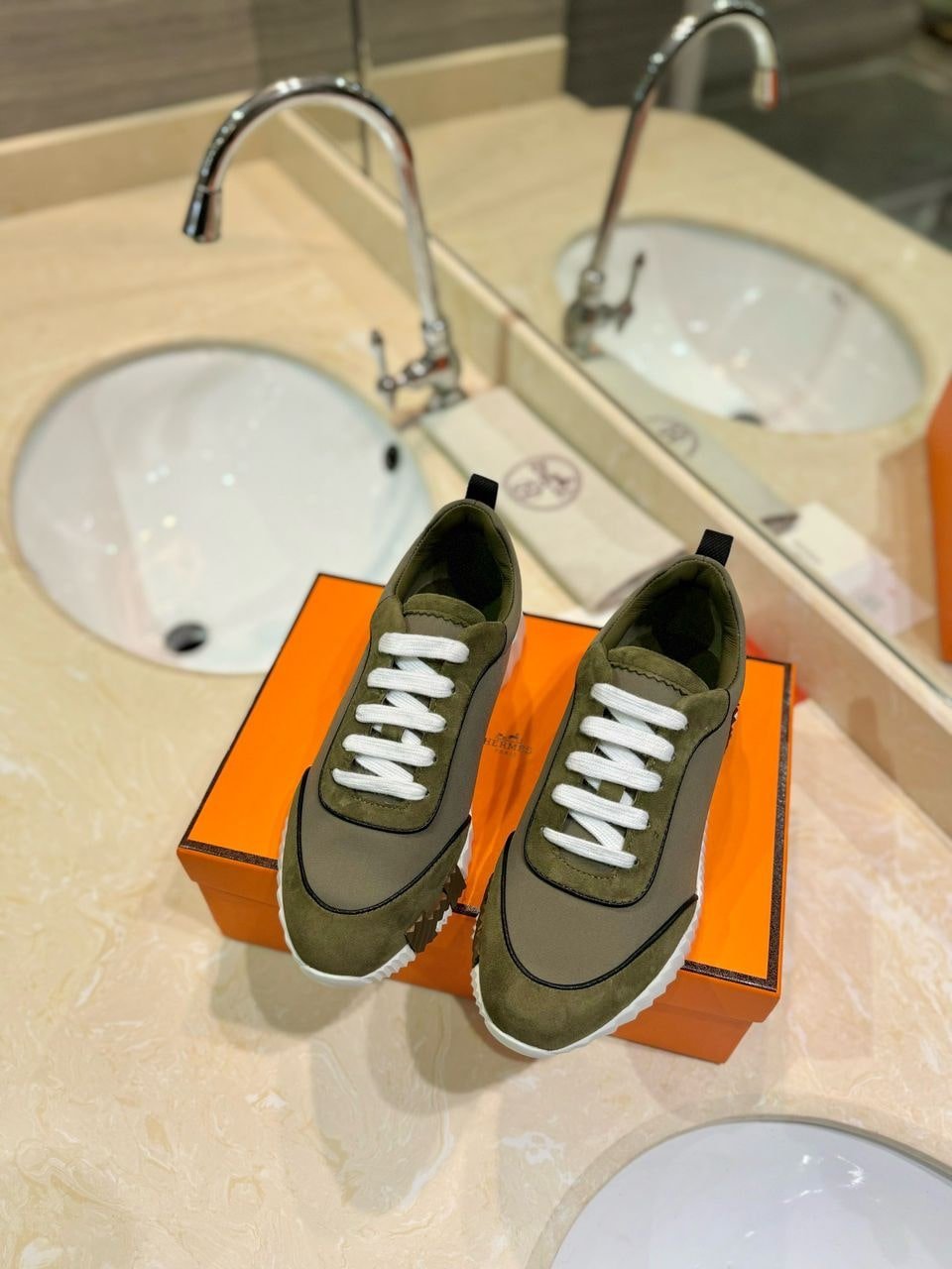 Hermes Bouncing tenisice Olive Green