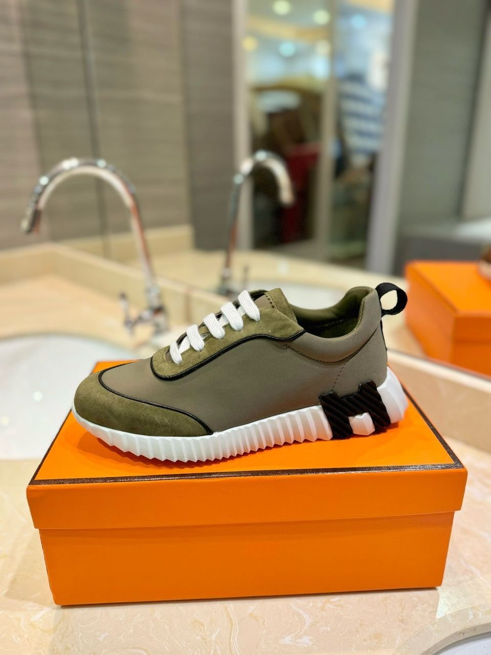 Hermes Bouncing tenisice Olive Green
