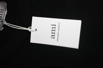 Ami Majica dugih rukava Black / Crna