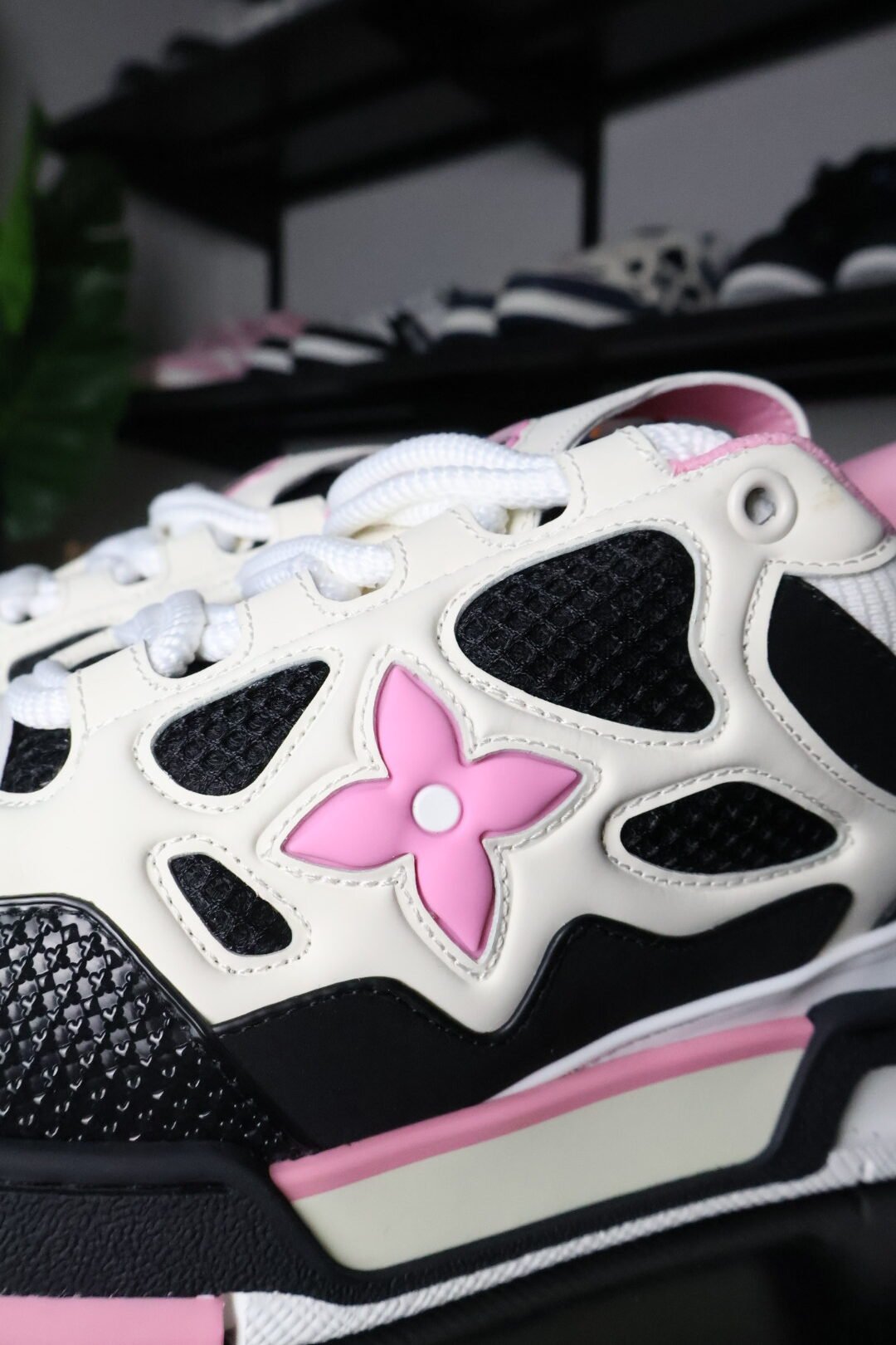 Louis Vuitton Skate Black Cream Pink