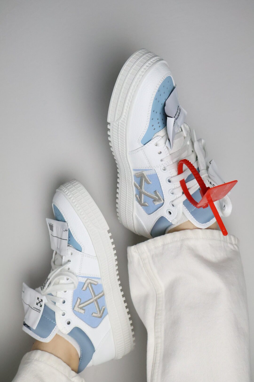 Off-White 3.0 Off Court Sneakers – White/Baby blue