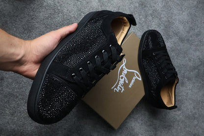 Tenisice Christian Louboutin Black Sparkle