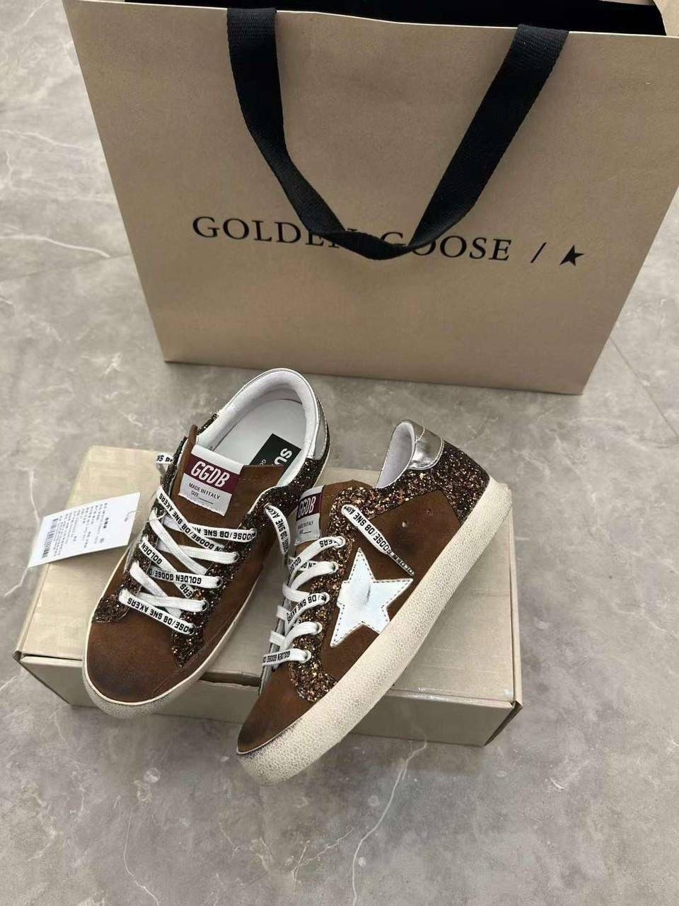 Golden Goose Brown Shiny