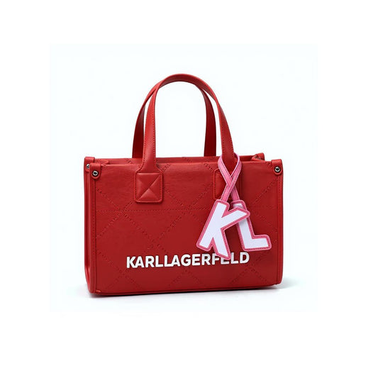 Torba Karl Lagerfeld K/SKUARE EMBOSSED TOTE BAG “Red”
