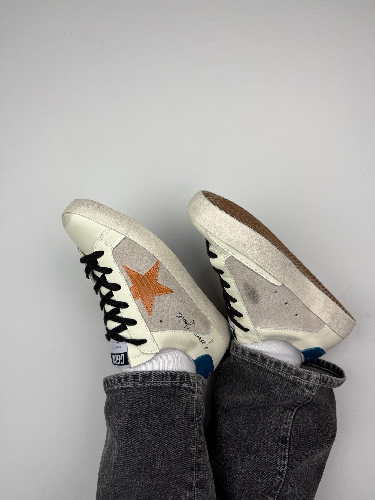 Golden Goose Super Star lizard Leather star