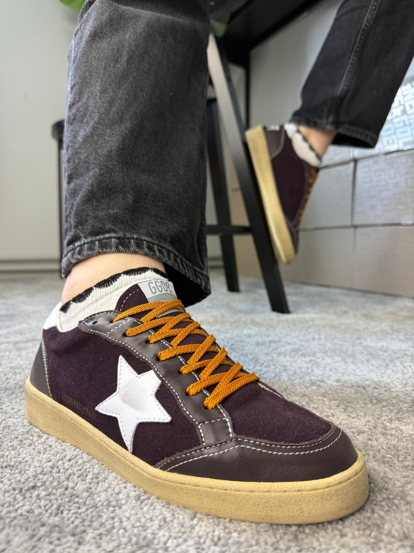Golden Goose Ball Star “Brown with White star”