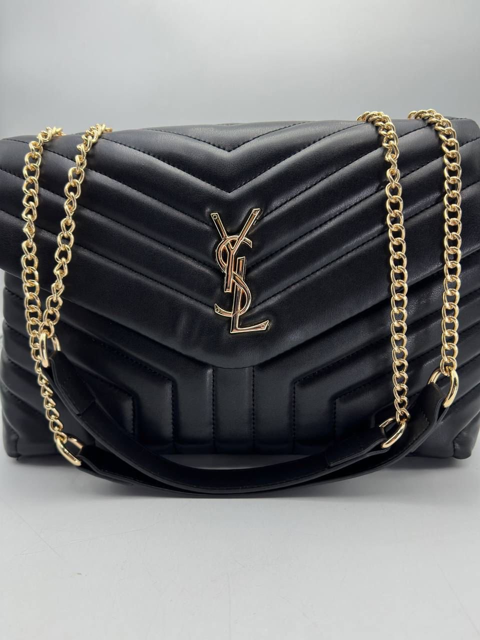 Saint Laurent Loulou Logo Plaque Medium Shoulder Bag