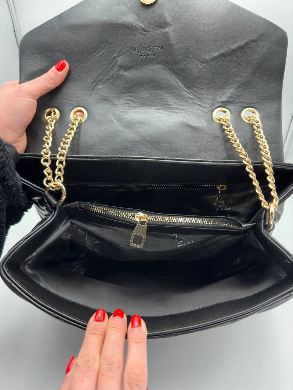 Saint Laurent Loulou Logo Plaque Medium Shoulder Bag