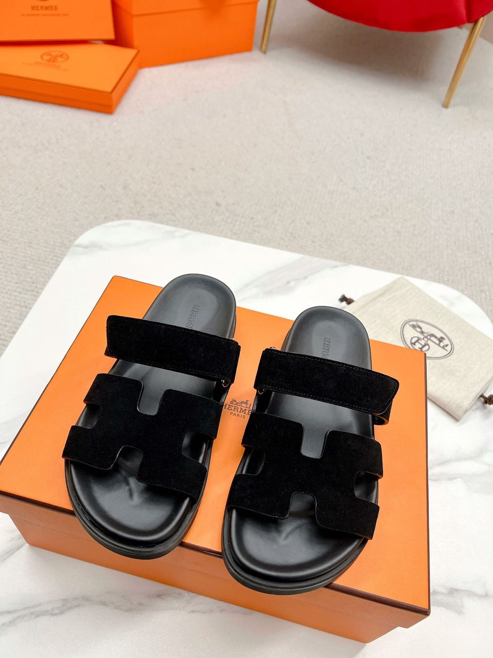Hermes Noisette Sandala “Black”