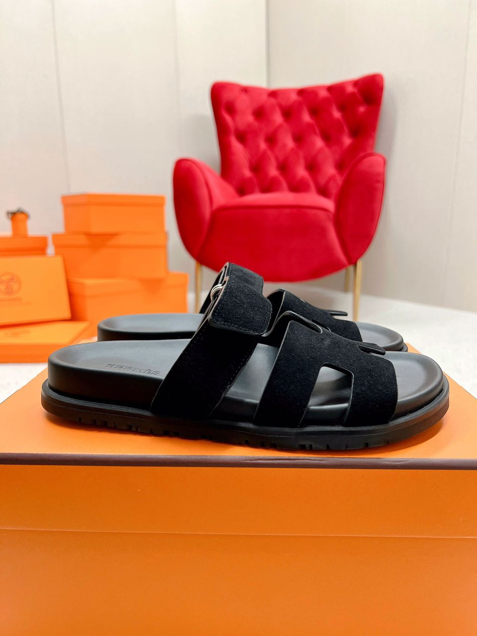 Hermes Noisette Sandala “Black”