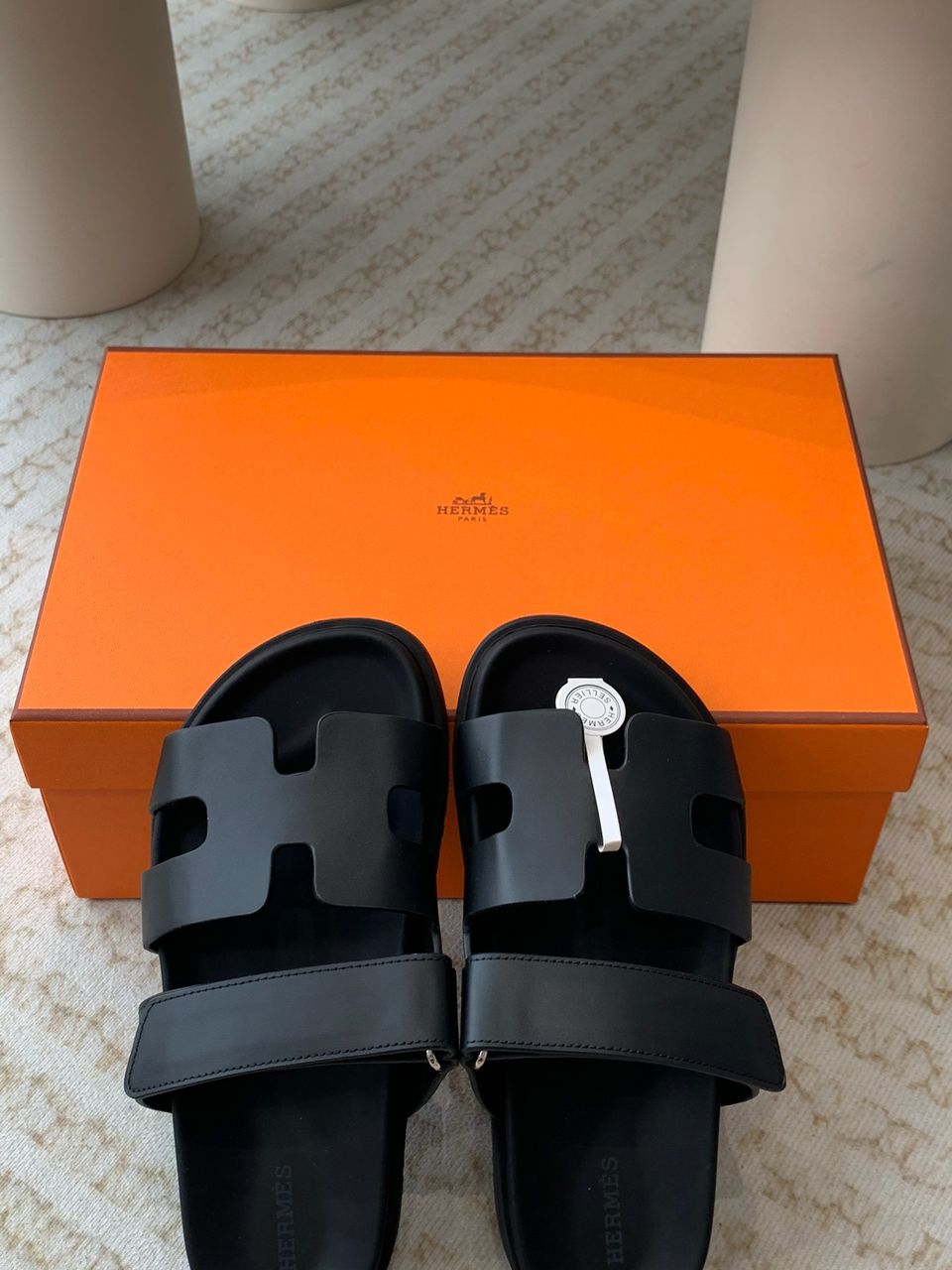 Hermes Noisette Sandala “Black”