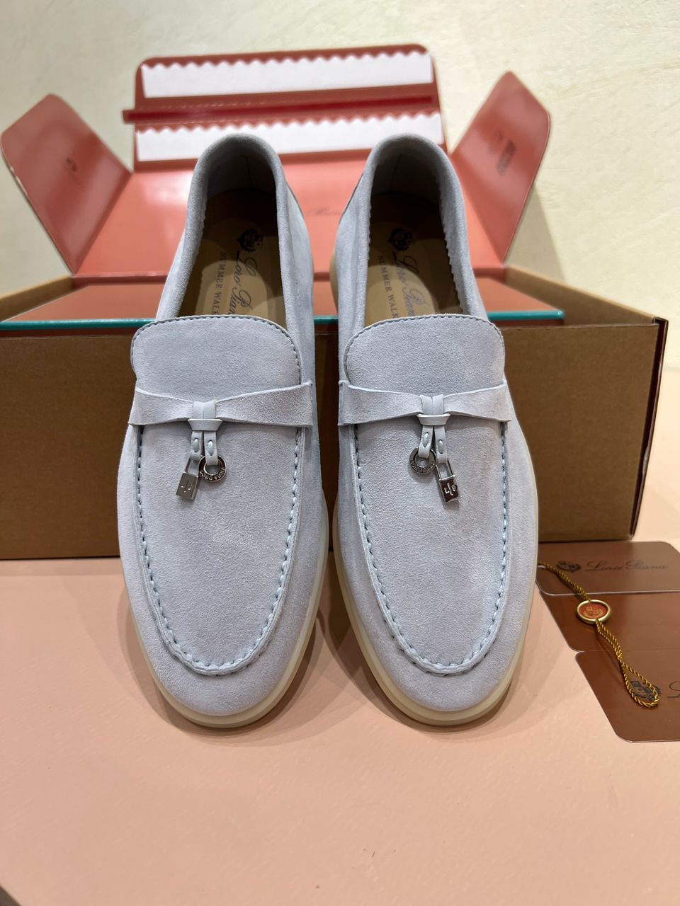 Loro Piana Summer Charms Walk Loafer Argo Blue