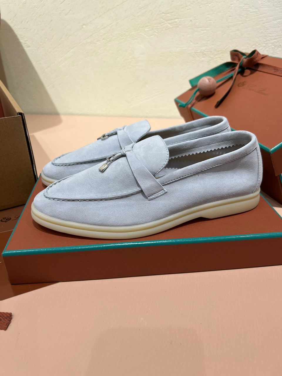 Loro Piana Summer Charms Walk Loafer Argo Blue
