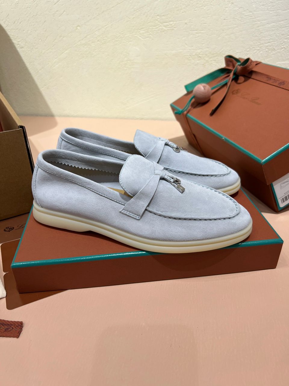 Loro Piana Summer Charms Walk Loafer Argo Blue