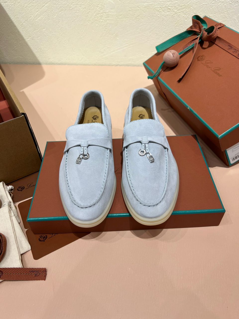 Loro Piana Summer Charms Walk Loafer Argo Blue