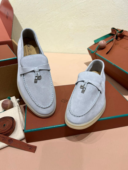 Loro Piana Summer Charms Walk Loafer Argo Blue