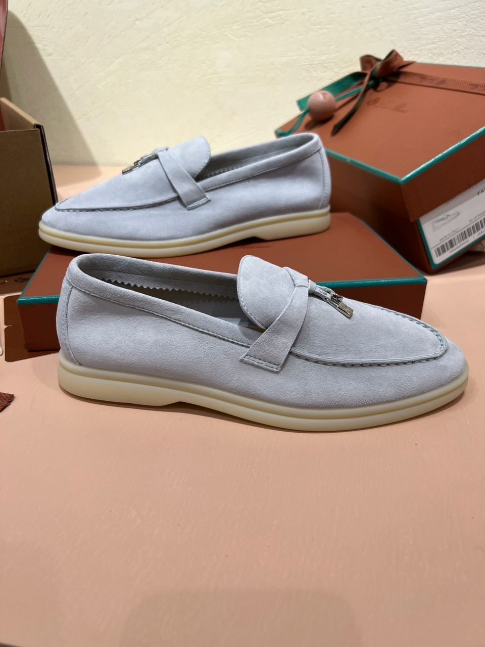 Loro Piana Summer Charms Walk Loafer Argo Blue