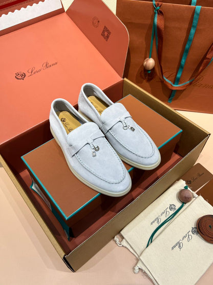 Loro Piana Summer Charms Walk Loafer Argo Blue