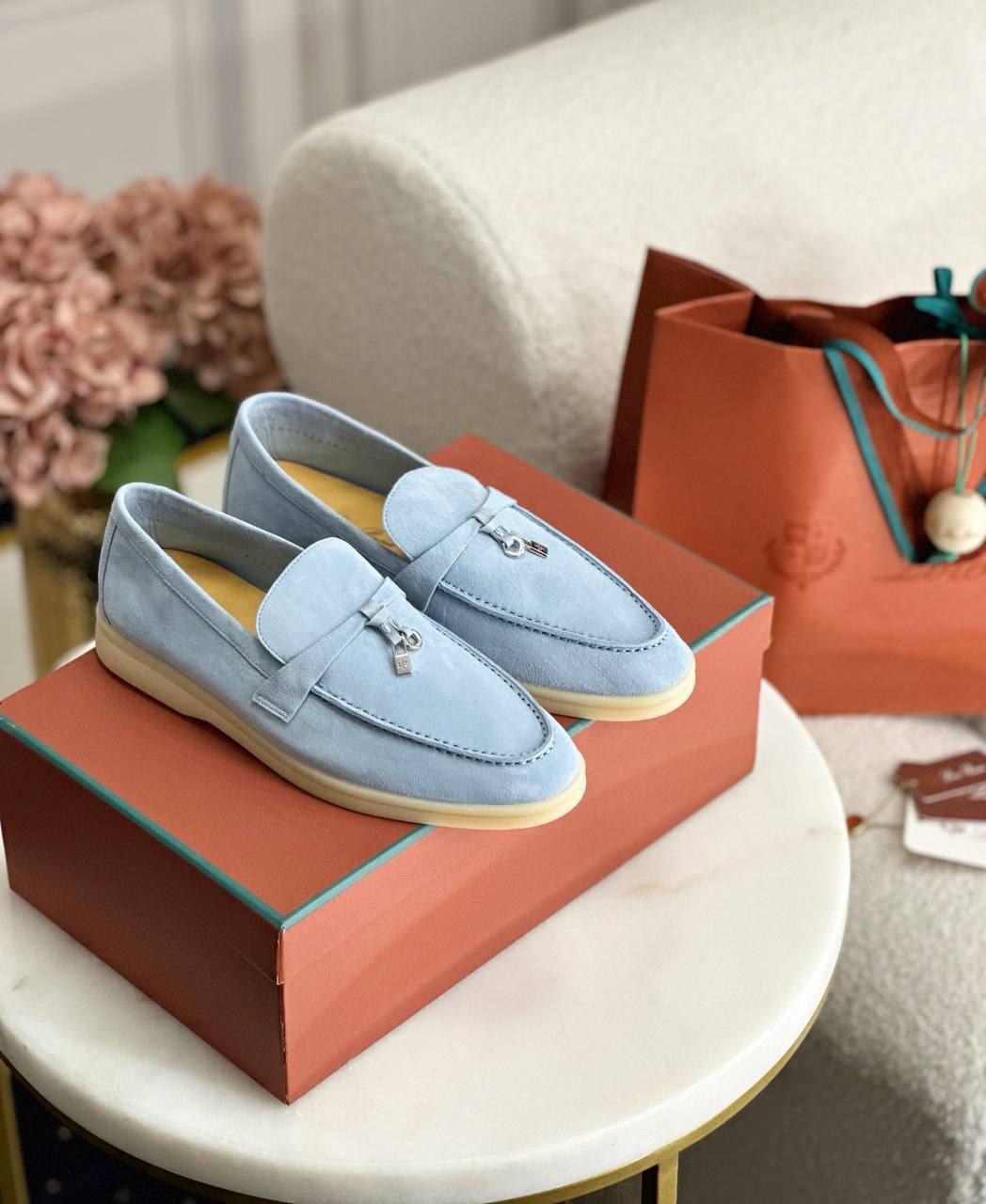 Loro Piana Summer Charms Walk Loafer Argo Blue