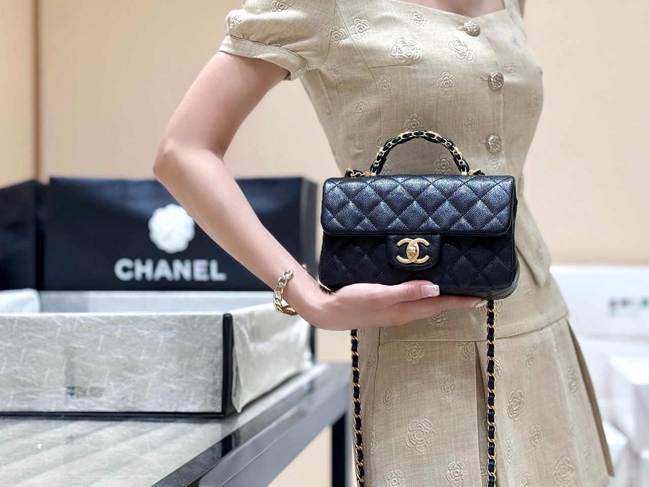 CHANEL MINI FLAP RECTANGLE “BLACK”