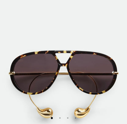 BOTTEGA VENETA AVIATOR DROP NAOČALE “HAVANA/GOLD”