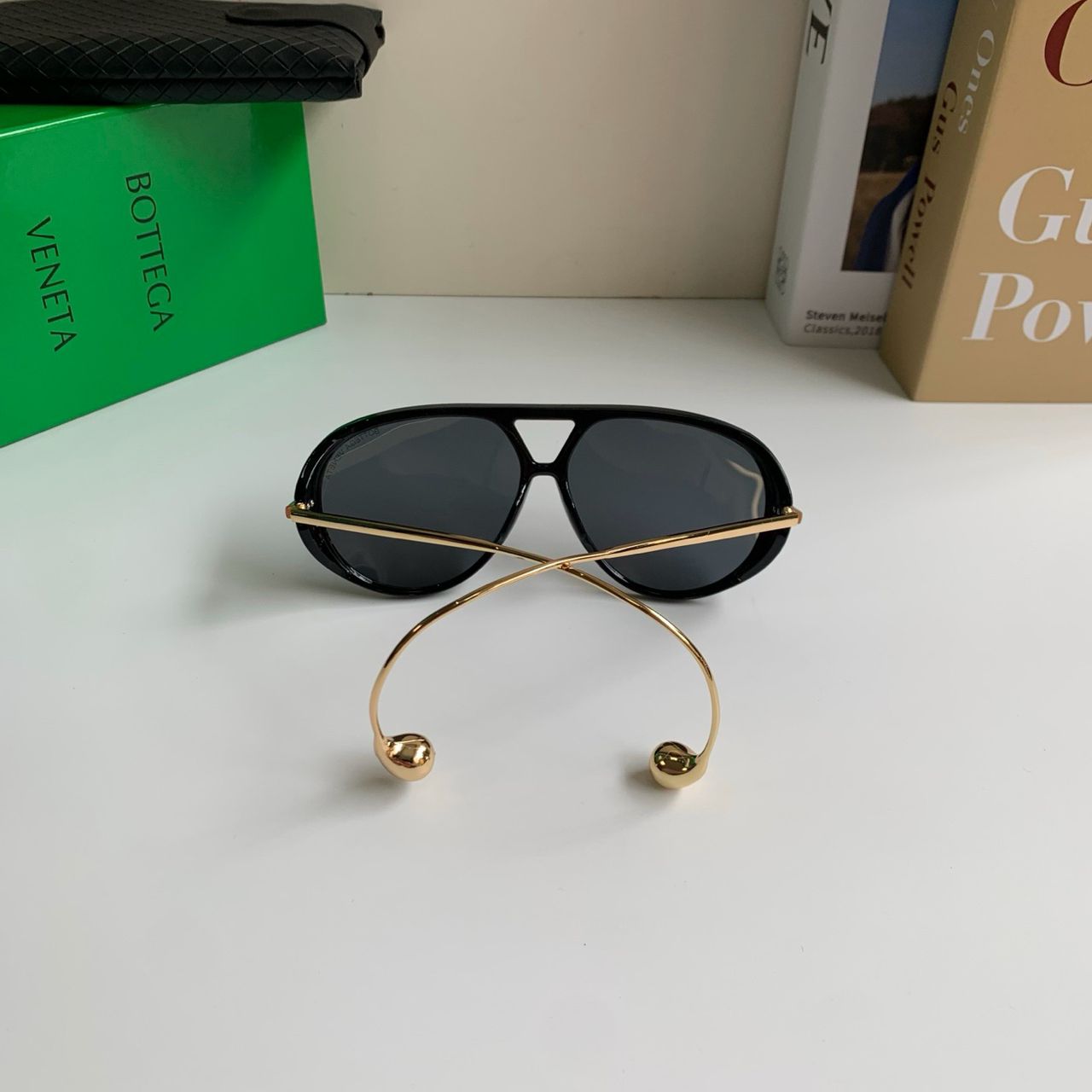 BOTTEGA VENETA AVIATOR DROP NAOČALE “BLACK/BLACK”