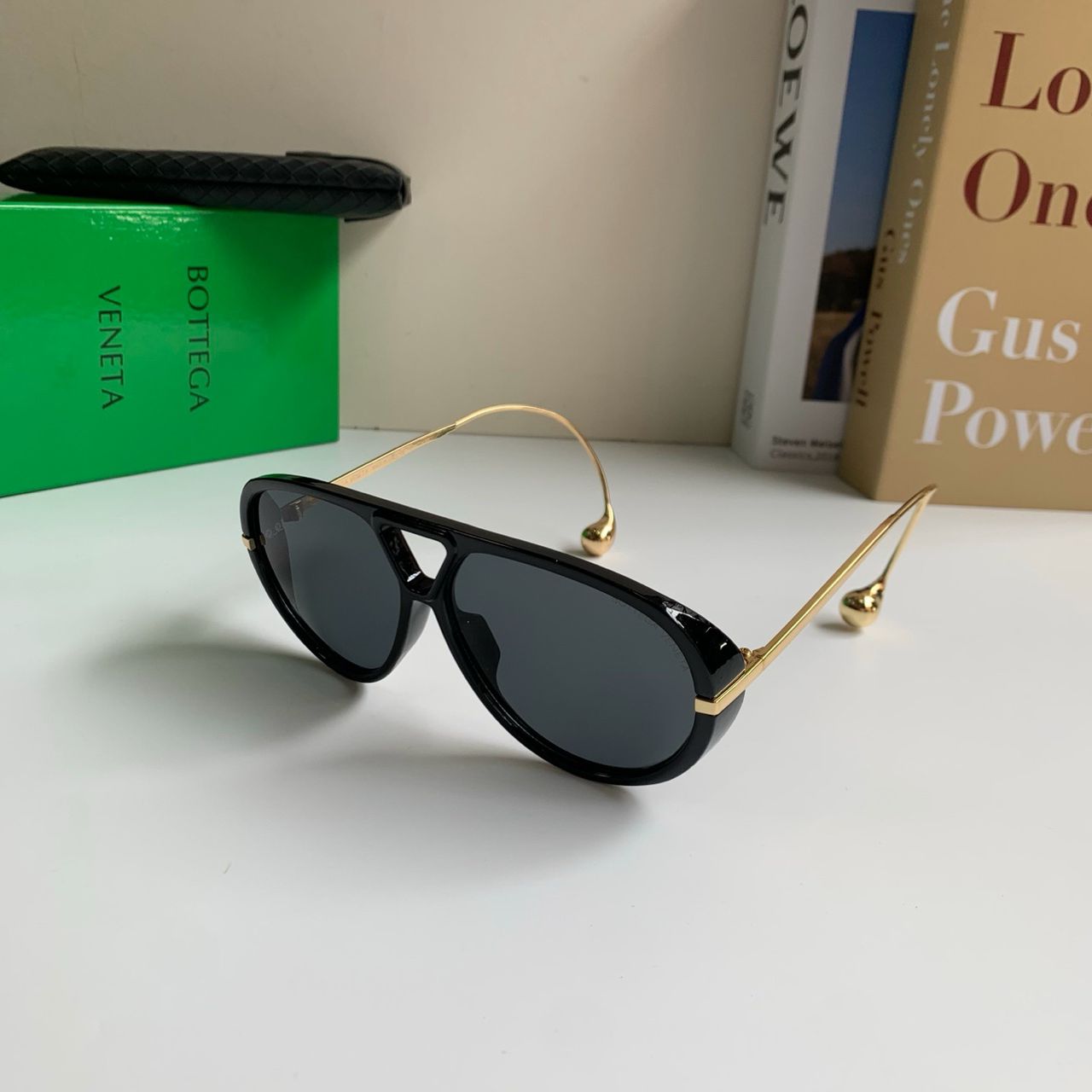 BOTTEGA VENETA AVIATOR DROP NAOČALE “BLACK/BLACK”