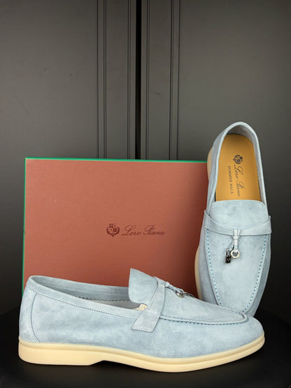 Loro Piana Summer Charms Walk Loafer Argo Blue