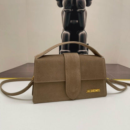 Jacquemus Le Grand Bambino Nubuck Crossbody Flap Bag
