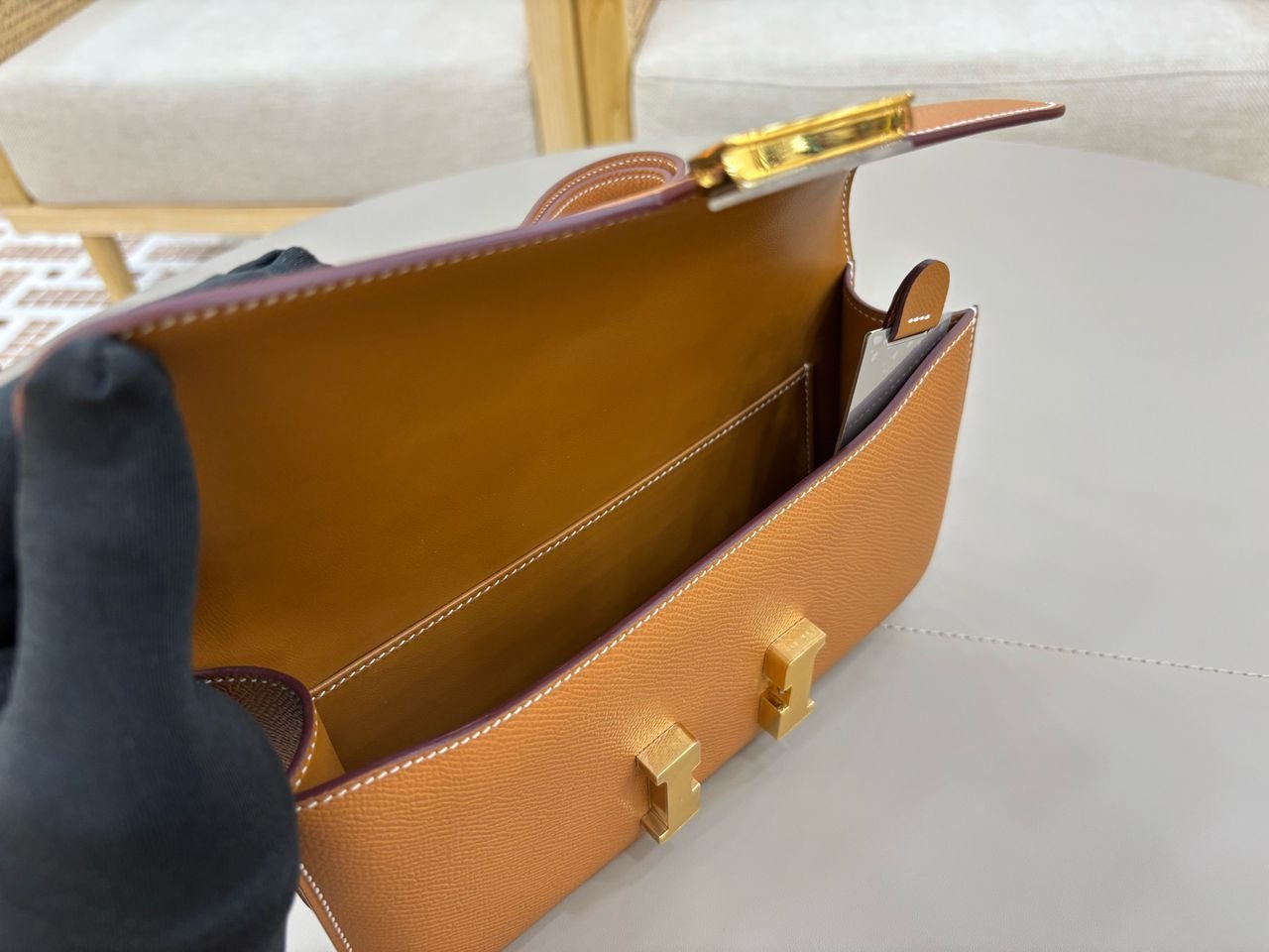 Hermes Constance Bag Camel