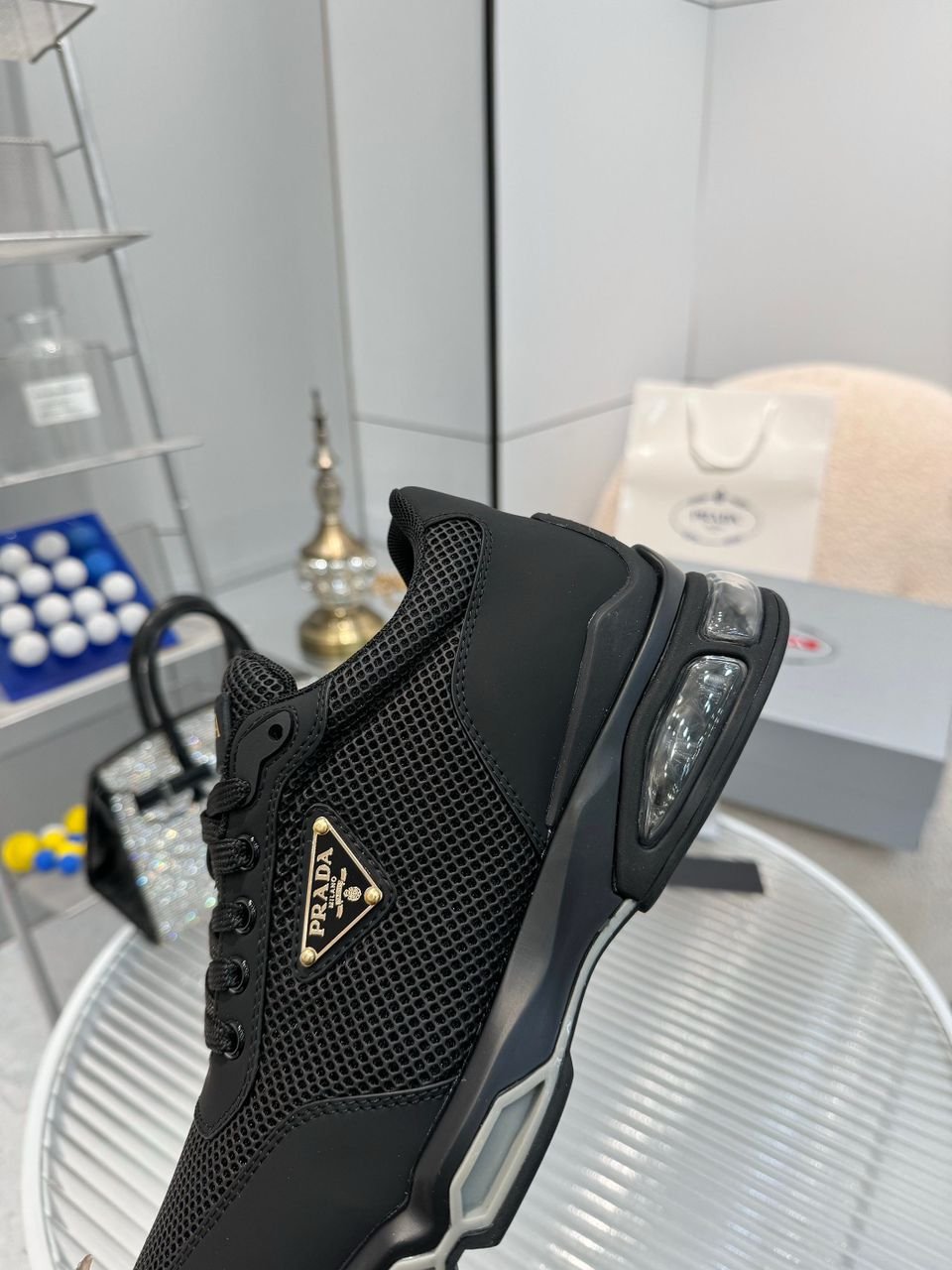 Prada Re-Nylon black sneakers