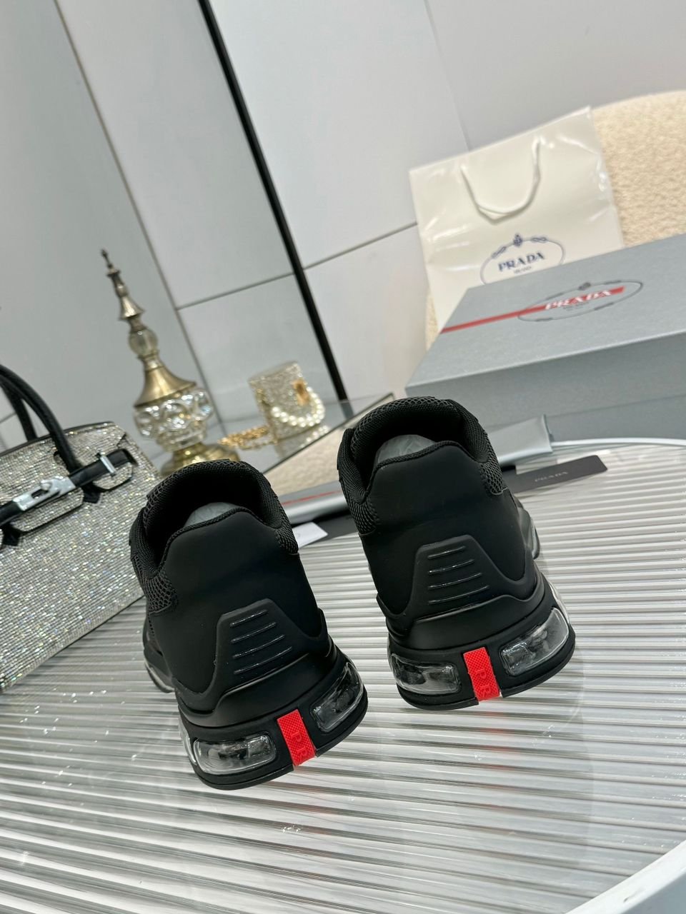Prada Re-Nylon black sneakers