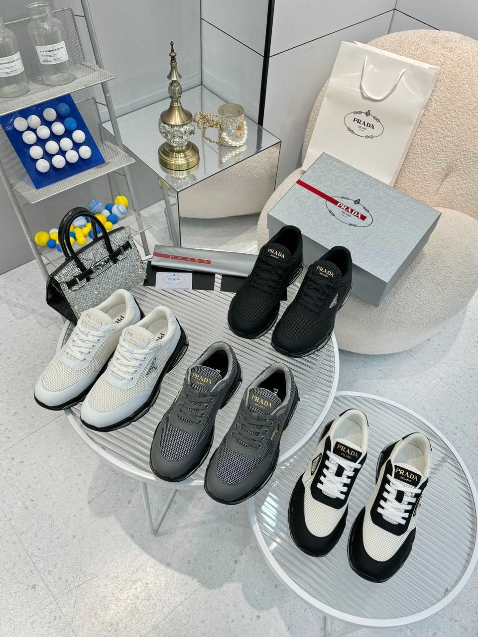 Prada Re-Nylon black sneakers