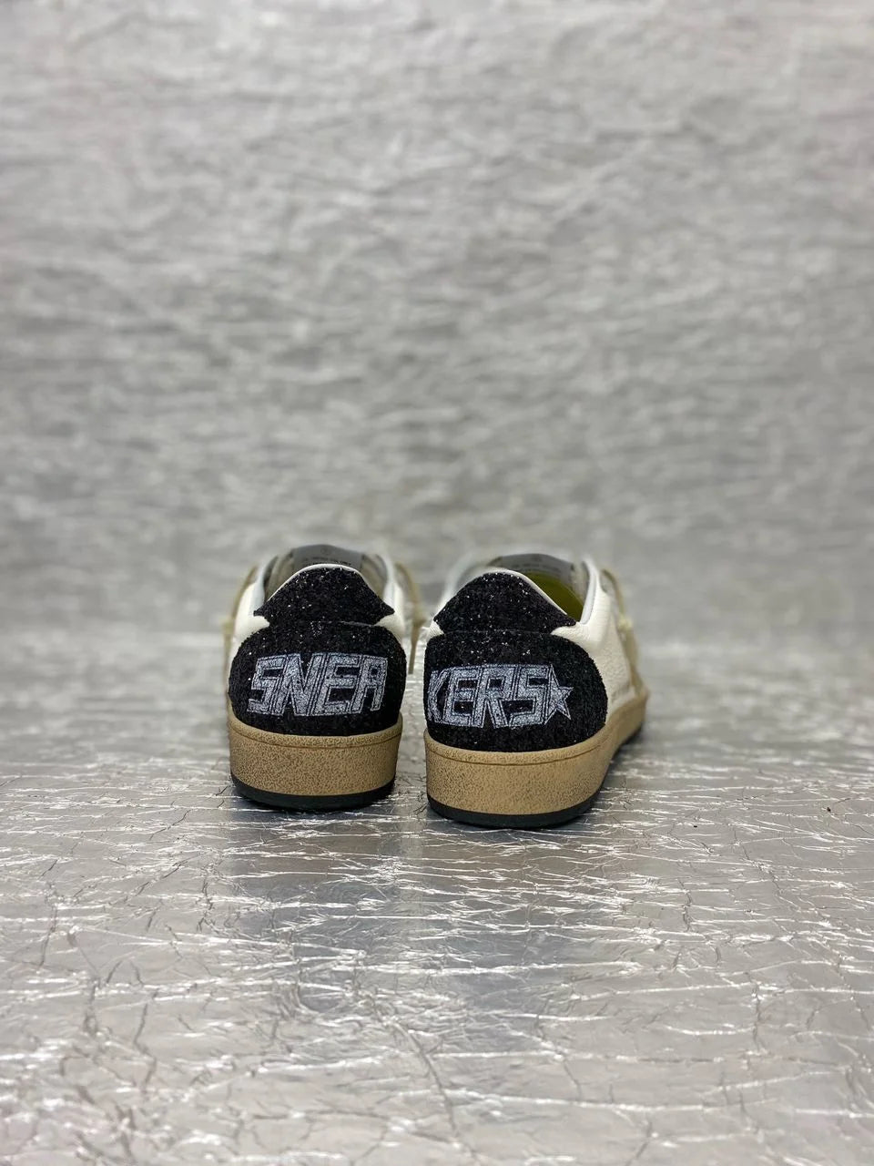 Golden Goose White / Gold / Black Glitter