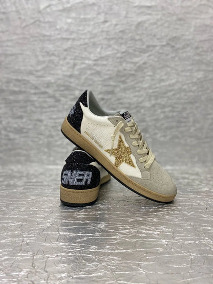 Golden Goose White / Gold / Black Glitter
