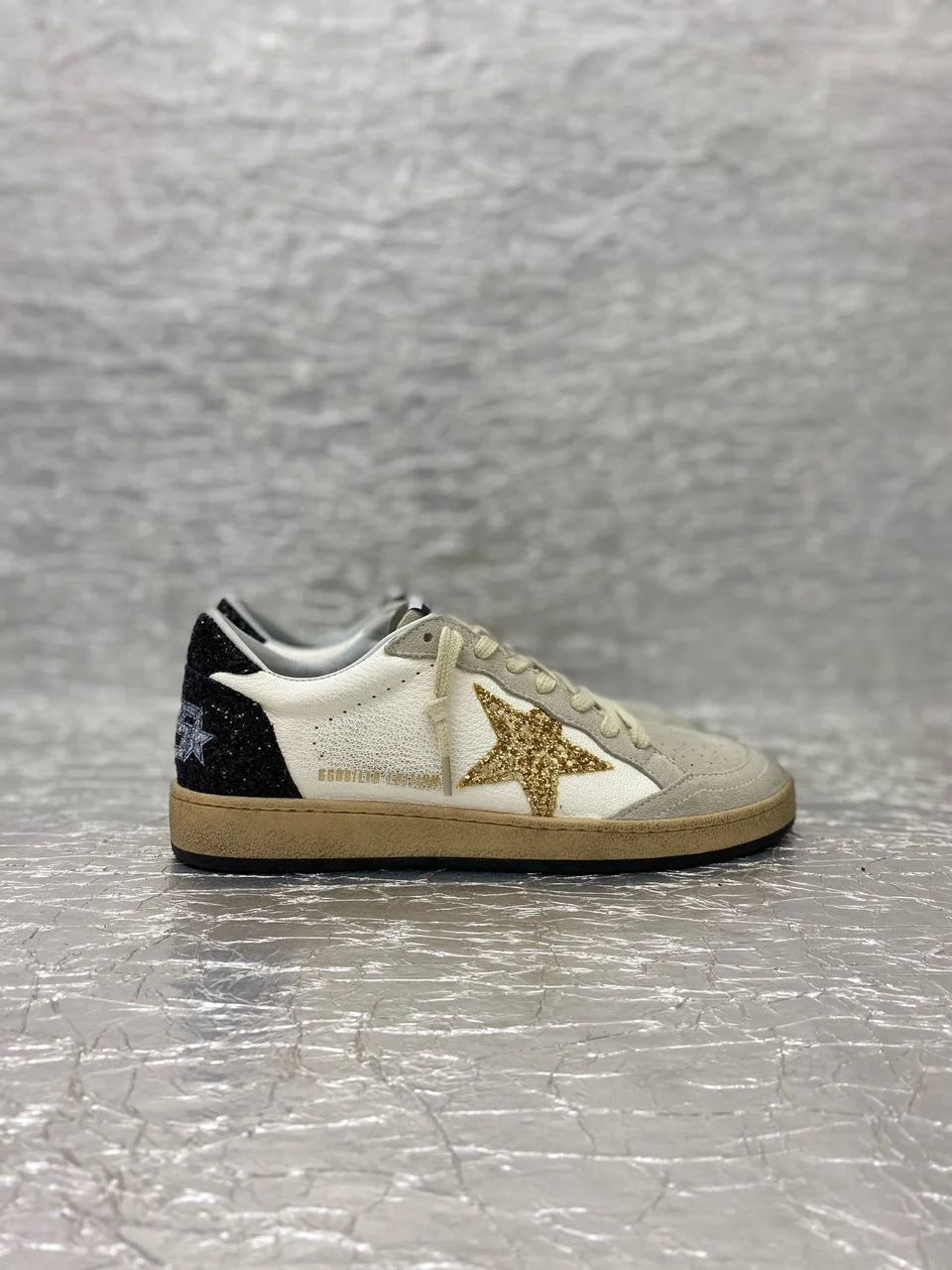 Golden Goose White / Gold / Black Glitter