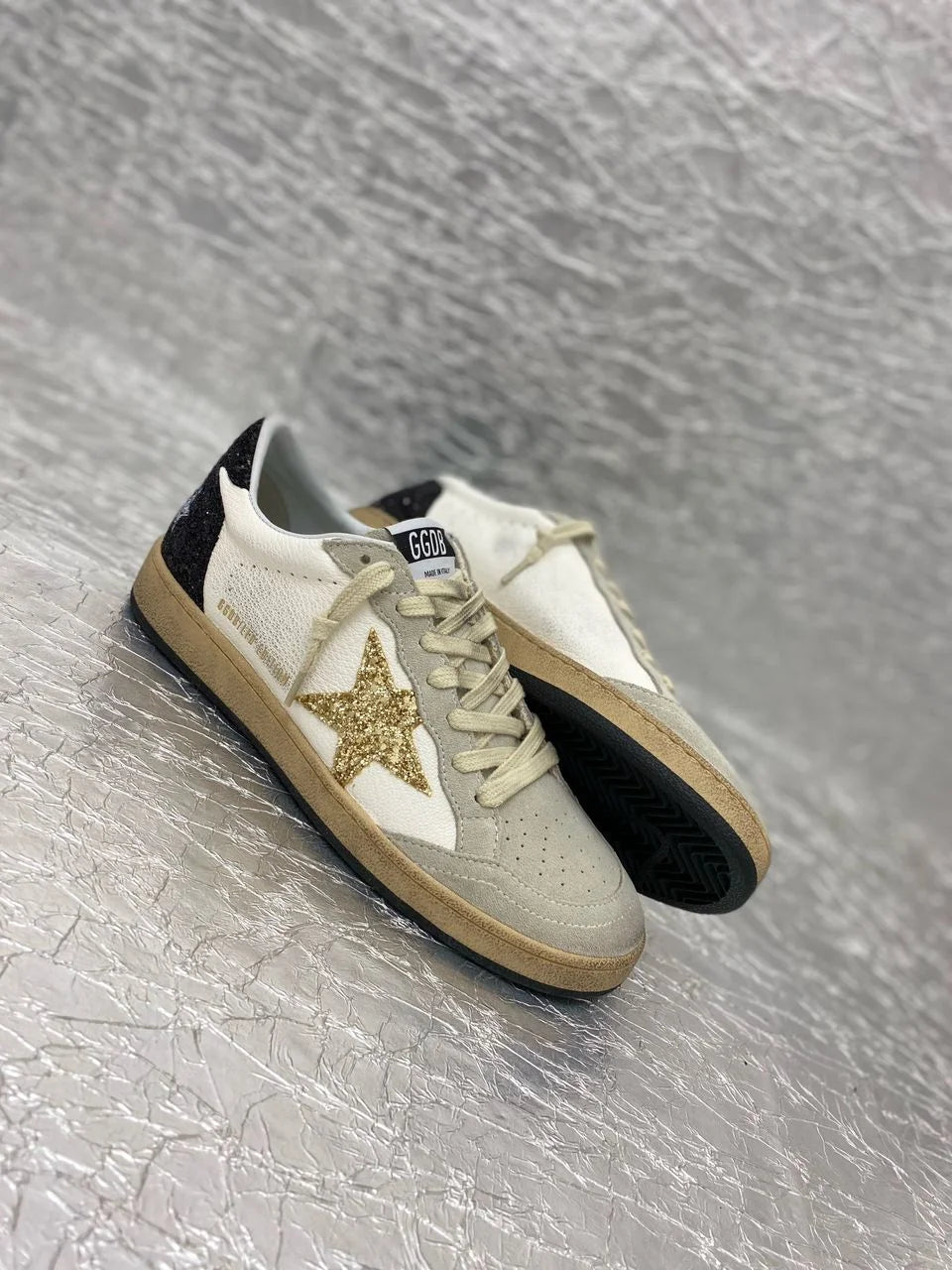 Golden Goose White / Gold / Black Glitter