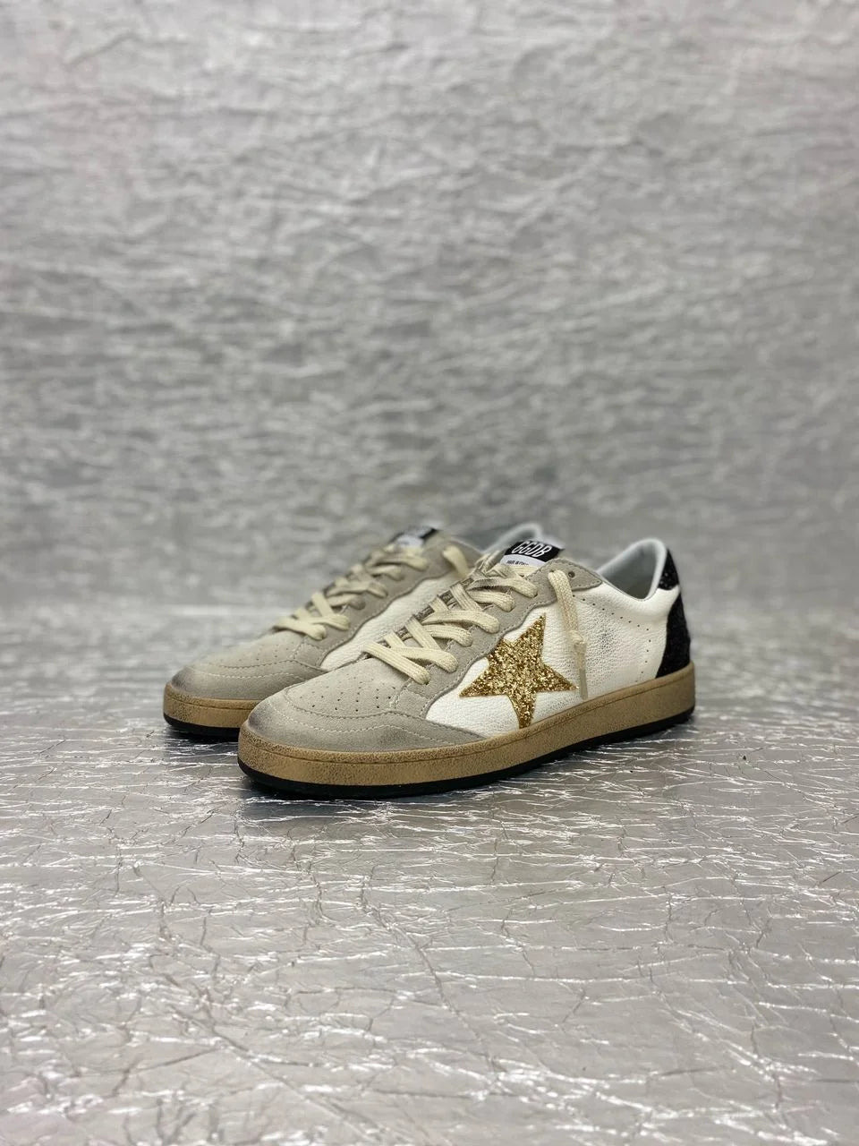 Golden Goose White / Gold / Black Glitter