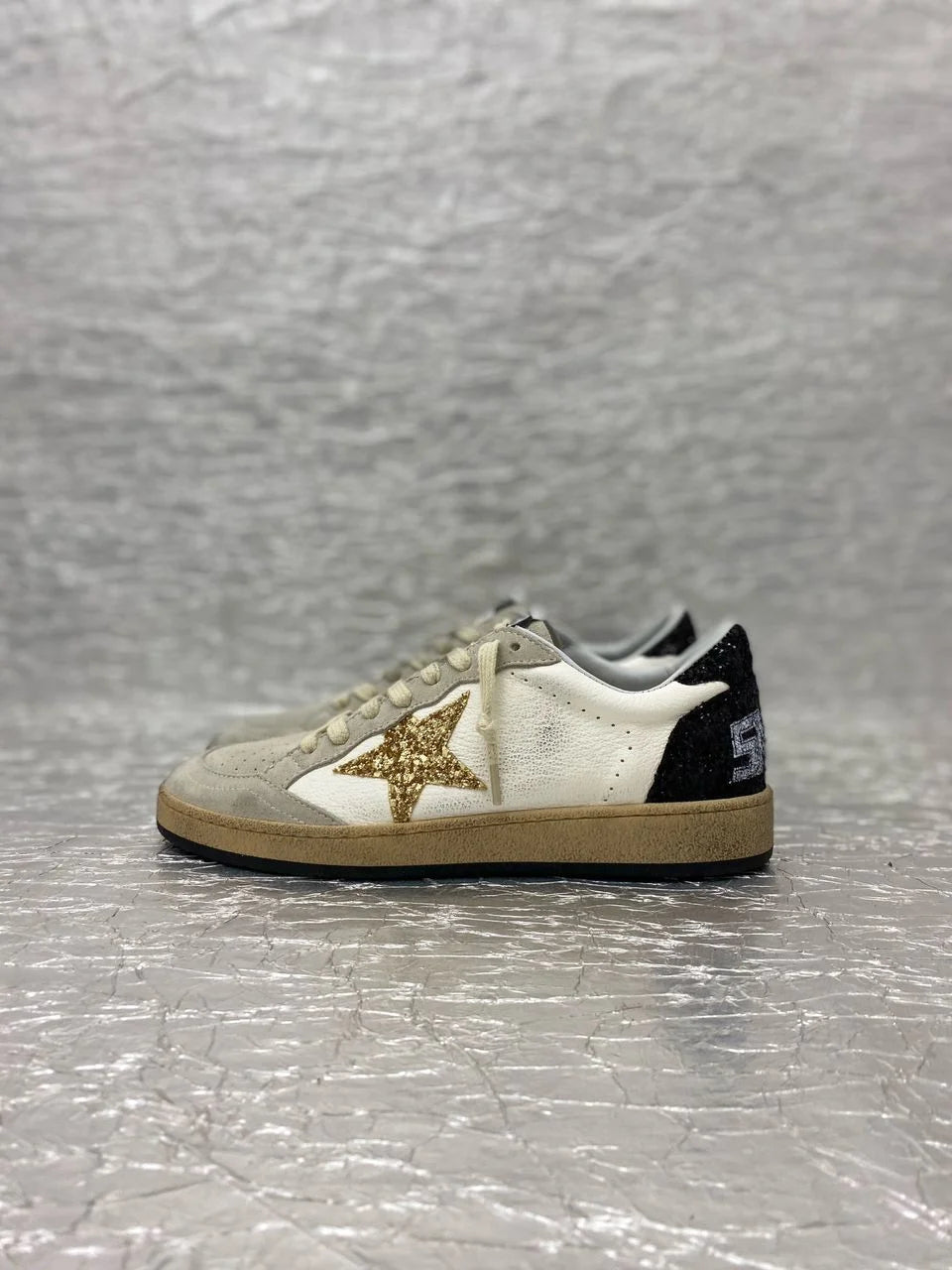 Golden Goose White / Gold / Black Glitter
