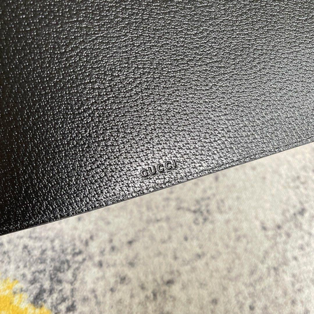 Gucci Animalier Bee Clutch Black Leather